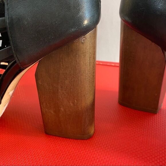 iXOS Woven Leather Block Heels - Picture 4 of 5